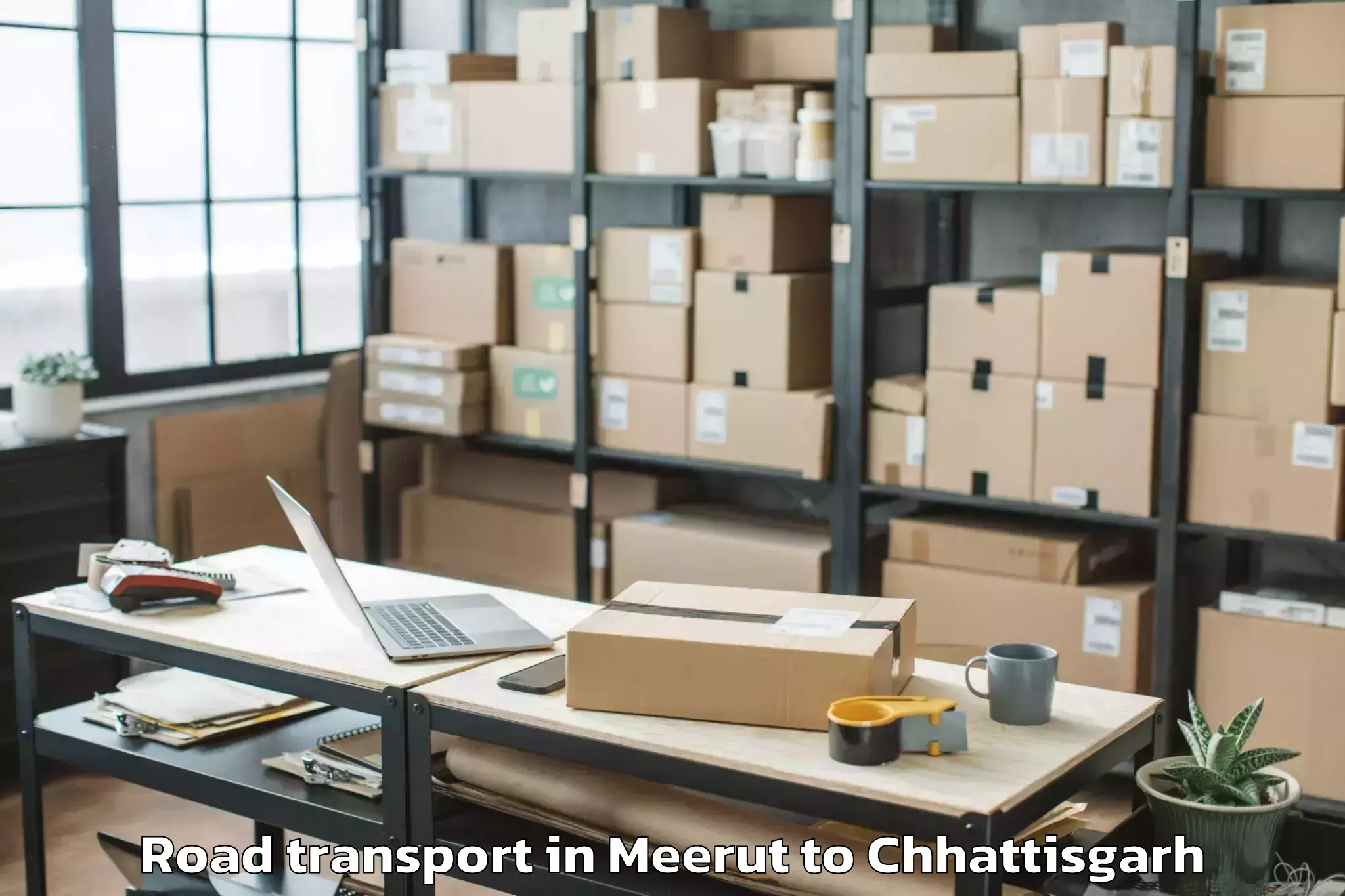 Affordable Meerut to Chopan Road Transport